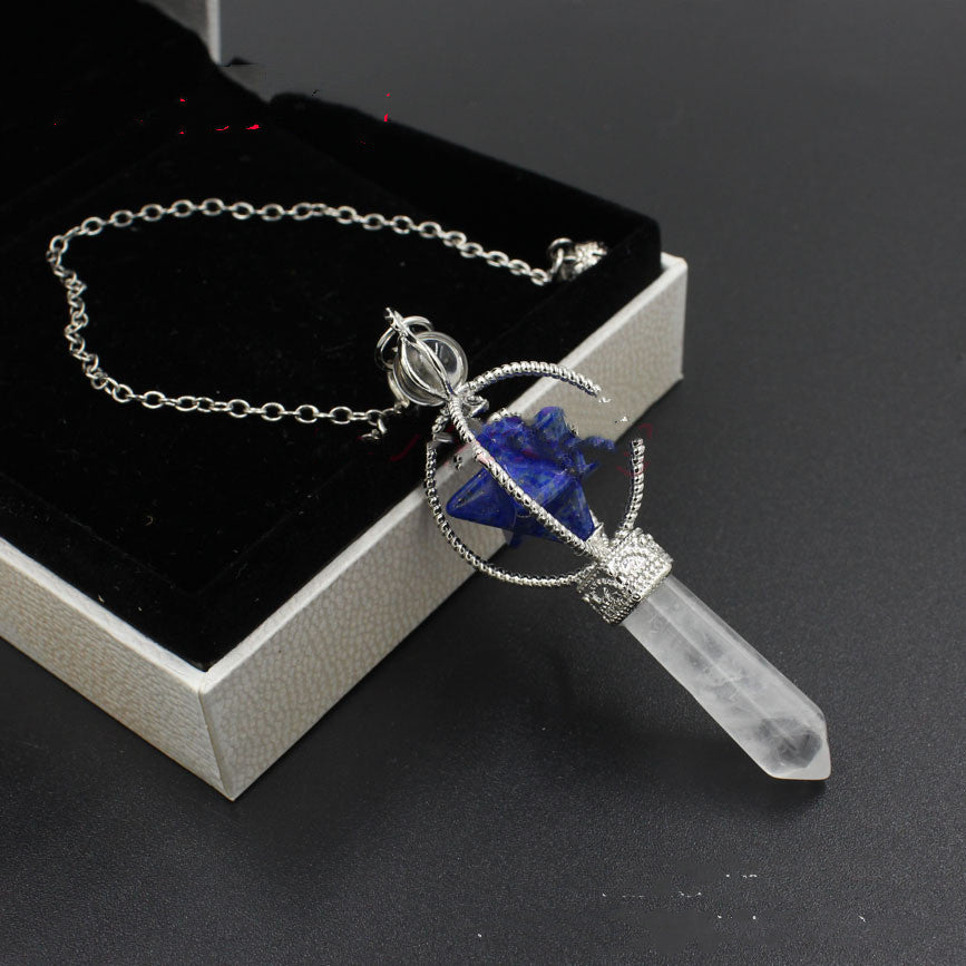 Natural Gemstones Merkaba Pendulum