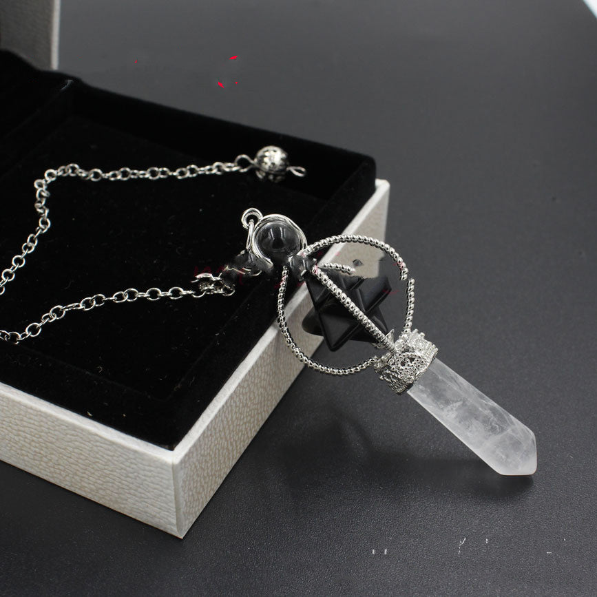 Natural Gemstones Merkaba Pendulum